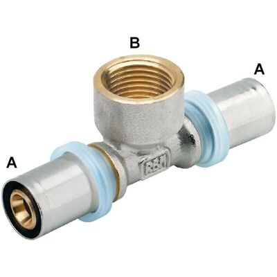 Raccordo a pressione RBM 1/2" x 16 mm per tubo multilayer - Idraulica Raccordo a pressione RBM 1/2" x 16 mm per tubo multilayer - Idraulica