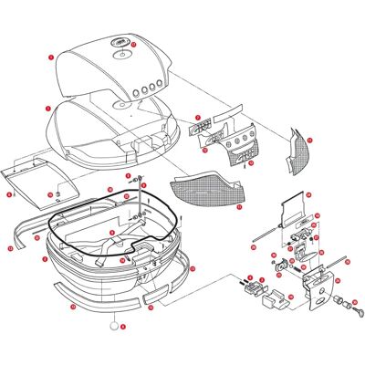 Givi E41/V46/TRK52 Topkoffer bevestigingsdraad Givi E41/V46/TRK52 Topkoffer bevestigingsdraad
