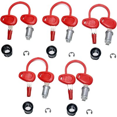 Fechadura GIVI Z1382 - 5 Fechaduras, Mesma Chave, para Bagagem Fechadura GIVI Z1382 - 5 Fechaduras, Mesma Chave, para Bagagem