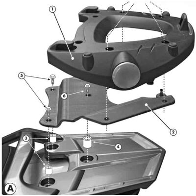 Givi Yamaha FJR 1300 Monokey Topcase Drager M5 Givi Yamaha FJR 1300 Monokey Topcase Drager M5