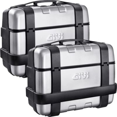 Givi Trekker 46 Kofferset Monokey - Svart Sølv Givi Trekker 46 Kofferset Monokey - Svart Sølv
