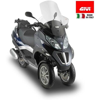Givi Piaggio MP3 Scooter Windscreen - Black, 75x65cm Givi Piaggio MP3 Scooter Windscreen - Black, 75x65cm