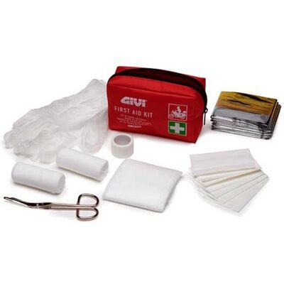 Givi S301 Trousse de Premiers Secours - Kit Rouge Compact - Publicité Givi S301 Trousse de Premiers Secours - Kit Rouge Compact - Publicité