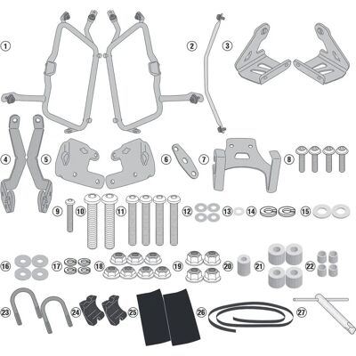 GIVI Side Case Carrier - Motorcycle specific quick mount - Kawasaki Versys 1000 (19-21) - Black GIVI Side Case Carrier - Motorcycle specific quick mount - Kawasaki Versys 1000 (19-21) - Black