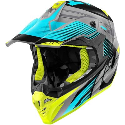 GIVI - Casco Moto 60.1 Fresco Cielo / Nero / Titanio Grigio - Casco Moto GIVI - Casco Moto 60.1 Fresco Cielo / Nero / Titanio Grigio - Casco Moto