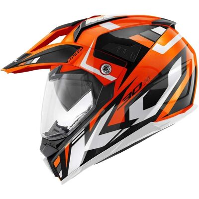 Kappa KV30 EVO Grau Orange Schwarz - Endurohelm Kappa KV30 EVO Grau Orange Schwarz - Endurohelm