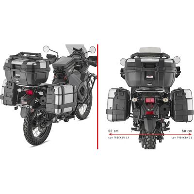 GIVI Side case holders - Support Monokey Kawasaki KLR 650 S GIVI Side case holders - Support Monokey Kawasaki KLR 650 S
