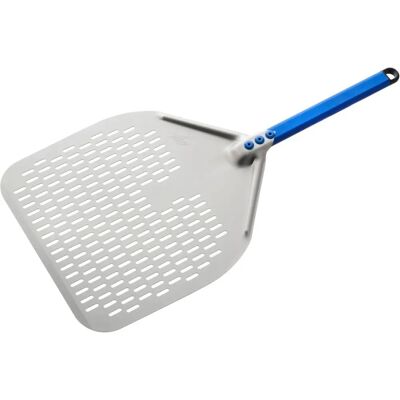 Gi.Metal Aluminium pizzaspade - 33x33cm perforerad - 60cm handtag - Horeca Gi.Metal Aluminium pizzaspade - 33x33cm perforerad - 60cm handtag - Horeca
