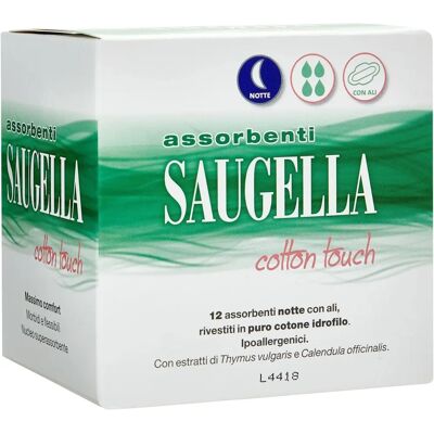 Meda Pharma Saugella Cotton Touch Serviettes de Nuit 12 pcs - Produit Hygiénique Meda Pharma Saugella Cotton Touch Serviettes de Nuit 12 pcs - Produit Hygiénique