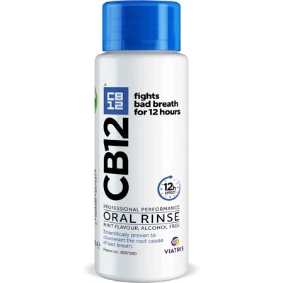 Rinçage buccal CB12 - Haleine fraîche longue durée - 250ml - Publicité Rinçage buccal CB12 - Haleine fraîche longue durée - 250ml - Publicité