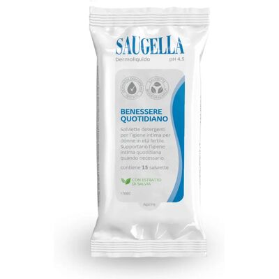 Lingettes intimes Saugella Dermoliquido - 15 Pcs Lingettes intimes Saugella Dermoliquido - 15 Pcs