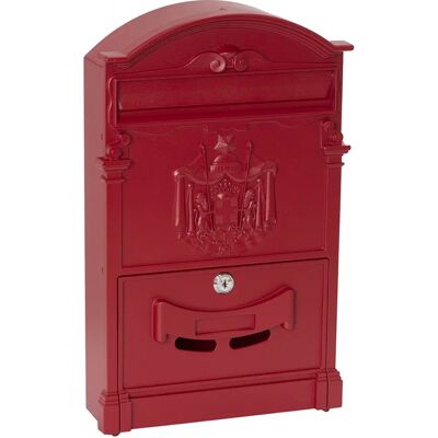 Arregui Classic Aluminum Wall Mailbox - Medium - Red Arregui Classic Aluminum Wall Mailbox - Medium - Red
