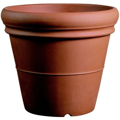 ELBI - Vaso resina Doppio Bordo Liscio cm. 42 - Terracotta - Vaso ELBI - Vaso resina Doppio Bordo Liscio cm. 42 - Terracotta - Vaso