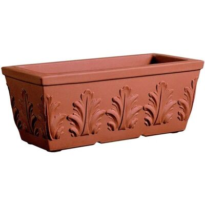 ELBI - Cassetta Resina con Foglie cm. 50 Terracotta - Terracotta - Planter ELBI - Cassetta Resina con Foglie cm. 50 Terracotta - Terracotta - Planter