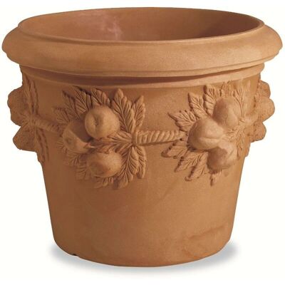 Elbi - Resina Conico Festonato Melograni 50cm - Anticato - Vaso Elbi - Resina Conico Festonato Melograni 50cm - Anticato - Vaso