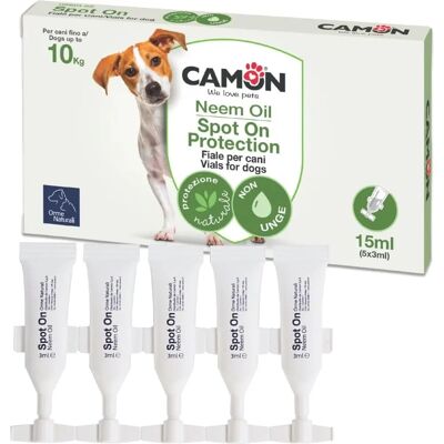 Camon Protection Huile de Neem Spot-On pour Chiens - Jusqu'à 10kg Lutte contre Parasites Camon Protection Huile de Neem Spot-On pour Chiens - Jusqu'à 10kg Lutte contre Parasites