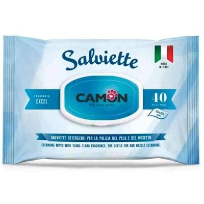 Lingettes CAMON pour Chiens et Chats - 40 pièces - Naturel & Parfumé Lingettes CAMON pour Chiens et Chats - 40 pièces - Naturel & Parfumé