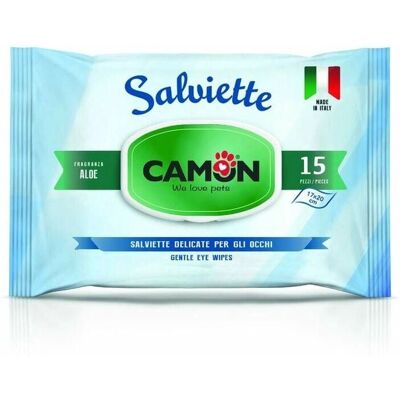 Salviettine per occhi Camon - Aloe per cani e gatti - 15 pezzi Salviettine per occhi Camon - Aloe per cani e gatti - 15 pezzi