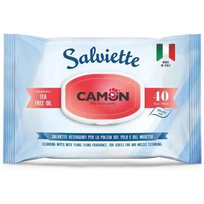 Salviette Camon Olio di Tea Tree - Cane & Gatto - 40 pz Salviette Camon Olio di Tea Tree - Cane & Gatto - 40 pz