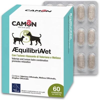 Camon AequilibriA Vet - Mélisse Valériane Gingembre Tryptophane - Complément alimentaire Camon AequilibriA Vet - Mélisse Valériane Gingembre Tryptophane - Complément alimentaire