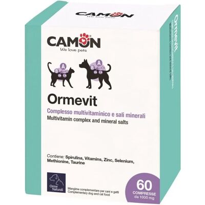 Camon Camon Spa Ormevit Integratore per Cani e Gatti 60 Compresse - Multivitaminico per Animali Camon Camon Spa Ormevit Integratore per Cani e Gatti 60 Compresse - Multivitaminico per Animali