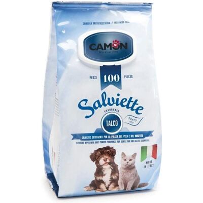 Lingettes Camon Chiens & Chats - Parfum Talc - 80/100 pcs Lingettes Camon Chiens & Chats - Parfum Talc - 80/100 pcs