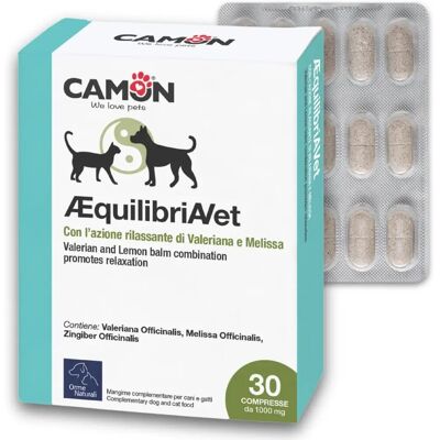 Camon Valeriana Melissa Zenzero Tryptofano per Cani Gatti - 30 Compresse - Integratore Alimentare Camon Valeriana Melissa Zenzero Tryptofano per Cani Gatti - 30 Compresse - Integratore Alimentare