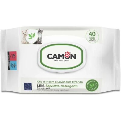 Salviette Camon Spa per Cani e Gatti - Neem & Lavanda - 40 pezzi Salviette Camon Spa per Cani e Gatti - Neem & Lavanda - 40 pezzi