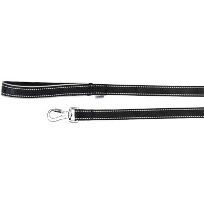 Guinzaglio per cani Camon Spa - Maniglia in neoprene riflettente - Nero 2,5x120cm Guinzaglio per cani Camon Spa - Maniglia in neoprene riflettente - Nero 2,5x120cm