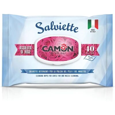 Salviette Rosa Camon per Cani e Gatti - Igiene Animale (40 pz) Salviette Rosa Camon per Cani e Gatti - Igiene Animale (40 pz)