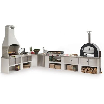 Palazzetti Marbella - Module de Barbecue - Bois & Charbon - Publicité Palazzetti Marbella - Module de Barbecue - Bois & Charbon - Publicité