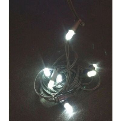 IPERBRIKO 20 LED Cable Blanco Exterior Guirnalda - Luz de Cadena LED IPERBRIKO 20 LED Cable Blanco Exterior Guirnalda - Luz de Cadena LED