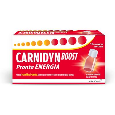 ALFASIGMA SpA Carnidyn Boost - Integratore energia per energia immediata - 10 fialo ALFASIGMA SpA Carnidyn Boost - Integratore energia per energia immediata - 10 fialo