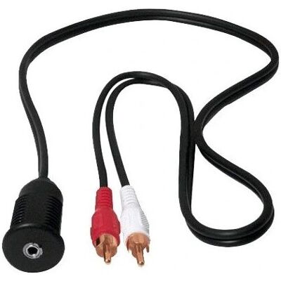 PHONOCAR - 05911 - 3,5 mm Klinke Öffnung - Panel Cinch-Eingang - Audiodose PHONOCAR - 05911 - 3,5 mm Klinke Öffnung - Panel Cinch-Eingang - Audiodose