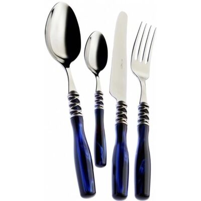 Coffret Couverts Bugatti Arianna Bleu - 75 pièces - Acier inox - Publicité Coffret Couverts Bugatti Arianna Bleu - 75 pièces - Acier inox - Publicité