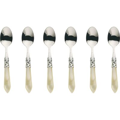 Cuillères à café Bugatti Aladdin - 6 pcs Ivoire Acier inox Cuillères à café Bugatti Aladdin - 6 pcs Ivoire Acier inox