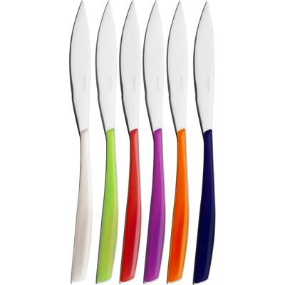 Bugatti GLAA-021F35/6 Set di Coltelli per Bistecca Multicolore - Posate Bugatti GLAA-021F35/6 Set di Coltelli per Bistecca Multicolore - Posate