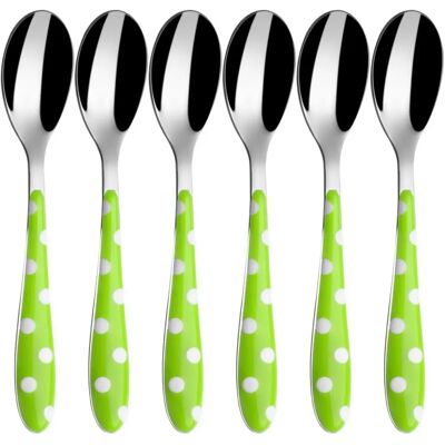 Cuillères à café Bugatti - Motif pois, Vert - Cuillères à café Cuillères à café Bugatti - Motif pois, Vert - Cuillères à café