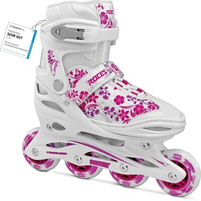 Roces - Softboot Inline Skates Modell Compy 8.0 - Jenter Hvit/Rosa - 34-37 Roces - Softboot Inline Skates Modell Compy 8.0 - Jenter Hvit/Rosa - 34-37