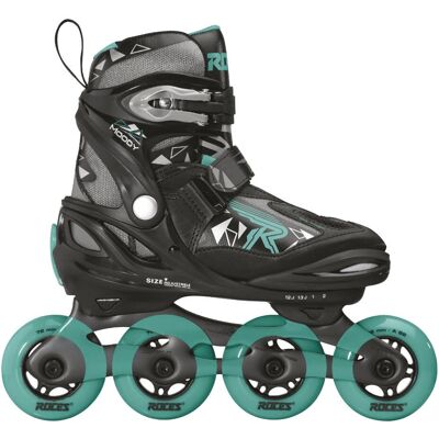 Roces Moody Girl Tif Schwarz-Grau-Türkis Inline Skates - Kinder Verstellbare Sports Ausrüstung Roces Moody Girl Tif Schwarz-Grau-Türkis Inline Skates - Kinder Verstellbare Sports Ausrüstung