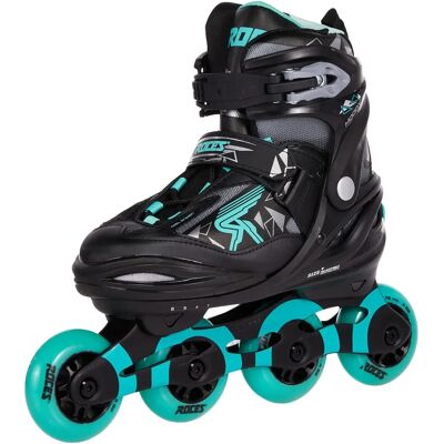 Roces Moody Girl Tif Noir-Gris-Turquoise Patins en ligne - Inline Skates - Publicité Roces Moody Girl Tif Noir-Gris-Turquoise Patins en ligne - Inline Skates - Publicité