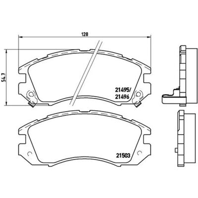Brembo P 78 004 Bremsbeläge - Vorderachse, Verschleißanzeiger Brembo P 78 004 Bremsbeläge - Vorderachse, Verschleißanzeiger