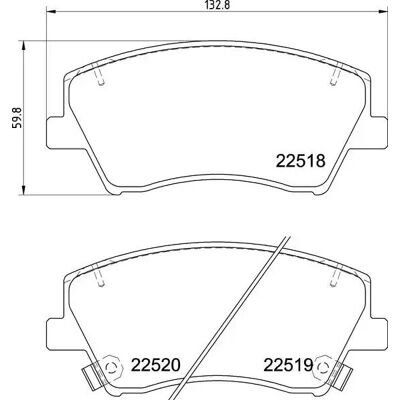 BREMBO Ioniq - P 30 107E - Bremseklodssæt BREMBO Ioniq - P 30 107E - Bremseklodssæt