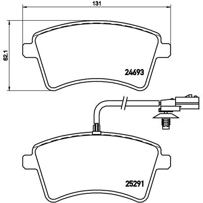 BREMBO P 68 058E - Bremseklodssæt til Renault BREMBO P 68 058E - Bremseklodssæt til Renault