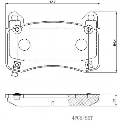 BREMBO P 09 029E Bromsbeläggning - Slitageindikatorer BREMBO P 09 029E Bromsbeläggning - Slitageindikatorer