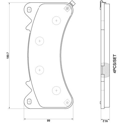 BREMBO P 10 103 Bremseklodser - Skivebremse BREMBO P 10 103 Bremseklodser - Skivebremse