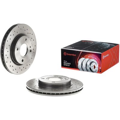 BREMBO Model 09.A968.2X Bremseskive - Gennembrudt og ventileret 258mm BREMBO Model 09.A968.2X Bremseskive - Gennembrudt og ventileret 258mm