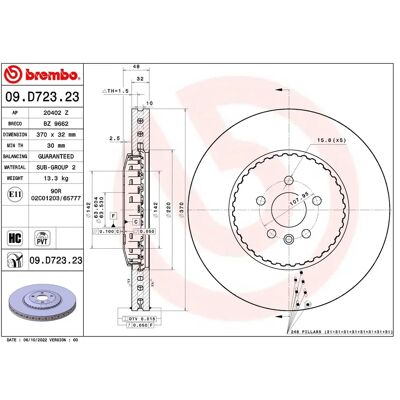 BREMBO Malli 09.D723.23 Ilmaiseva hiilikuitu jarrulevy - Jarrujärjestelmä BREMBO Malli 09.D723.23 Ilmaiseva hiilikuitu jarrulevy - Jarrujärjestelmä