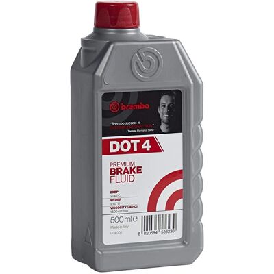 Brembo L04005 Liquide de frein - DOT 4 0,5L Premium - Publicité Brembo L04005 Liquide de frein - DOT 4 0,5L Premium - Publicité