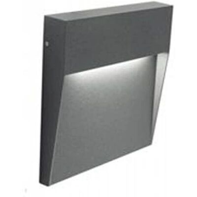 Webmarketpoint Lampada da Parete Quadrata in Alluminio - Grigio Naturale Webmarketpoint Lampada da Parete Quadrata in Alluminio - Grigio Naturale